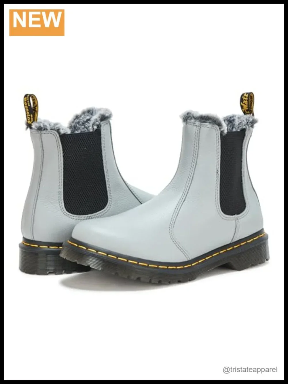 Dr. Martens 2976 Faux Fur Lined Virginia Leather Chelsea Boot Women's Ankle